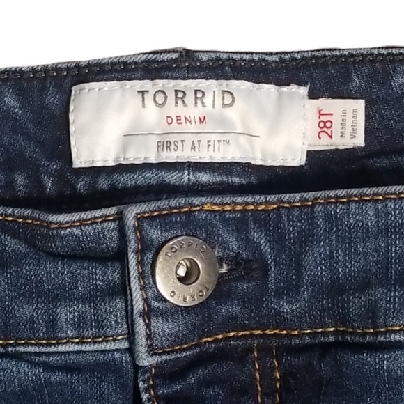 Torrid Denim First at Fit Slim Boot Jeans Sz. 28T - Picture 6 of 12